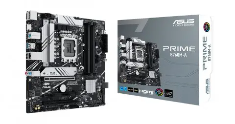 MOTHER BOARD ASUS B760M-A 12/13/14GEN LGA1700 4XDDR5 2HDMI DP M.2 2.5G